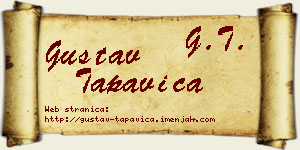 Gustav Tapavica vizit kartica